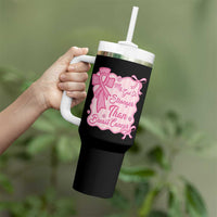 My God Is Stronger Than Breast Cancer Tumbler With Handle Christian Support Gift