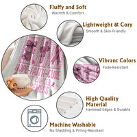 Hope Faith Cure Breast Cancer Awareness Throw Blanket Pink Ribbon Survivor Support Gift