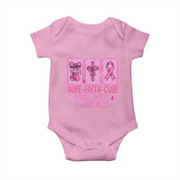 Hope Faith Cure Breast Cancer Awareness Baby Onesie Pink Ribbon Survivor Support Gift
