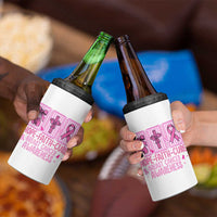 Hope Faith Cure Breast Cancer Awareness 4 in 1 Can Cooler Tumbler Pink Ribbon Survivor Support Gift