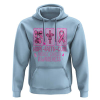 Hope Faith Cure Breast Cancer Awareness Hoodie Pink Ribbon Survivor Support Gift