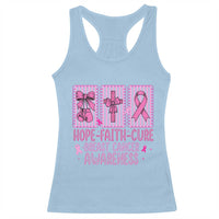 Hope Faith Cure Breast Cancer Awareness Racerback Tank Top Pink Ribbon Survivor Support Gift