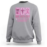 Hope Faith Cure Breast Cancer Awareness Sweatshirt Pink Ribbon Survivor Support Gift