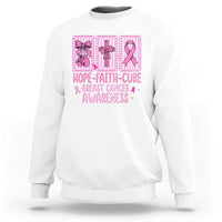 Hope Faith Cure Breast Cancer Awareness Sweatshirt Pink Ribbon Survivor Support Gift