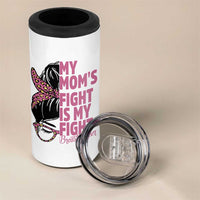Breast Cancer Support 4 in 1 Can Cooler Tumbler My Moms Fight My Fight