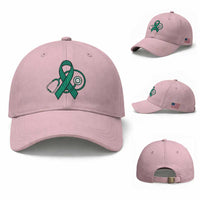Liver Cancer Strong Nurse Warrior Baseball Cap Stethoscope Healthcare Support Gift