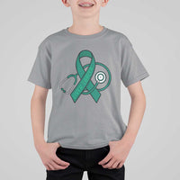 Liver Cancer Strong Nurse Warrior T Shirt For Kid Stethoscope Healthcare Support Gift