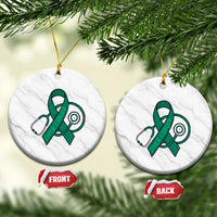 Liver Cancer Strong Nurse Warrior Ceramic Ornament Stethoscope Healthcare Support Gift