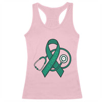 Liver Cancer Strong Nurse Warrior Racerback Tank Top Stethoscope Healthcare Support Gift