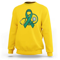 Liver Cancer Strong Nurse Warrior Sweatshirt Stethoscope Healthcare Support Gift