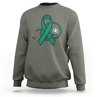 Liver Cancer Strong Nurse Warrior Sweatshirt Stethoscope Healthcare Support Gift