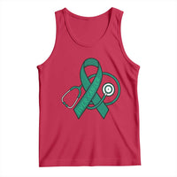 Liver Cancer Strong Nurse Warrior Tank Top Stethoscope Healthcare Support Gift