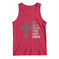 My God Is Stronger Than Liver Cancer Tank Top Faith Hope Support Gift