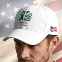 Liver Cancer Support Warrior Gift Baseball Cap My Dad Fight My Fight