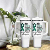 Liver Cancer Support Warrior Gift Tumbler With Handle My Dad Fight My Fight