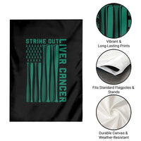 Strike Out Liver Cancer Baseball Garden Flag American Flag Support Gift