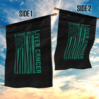 Strike Out Liver Cancer Baseball Garden Flag American Flag Support Gift