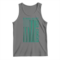 Strike Out Liver Cancer Baseball Tank Top American Flag Support Gift