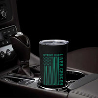 Strike Out Liver Cancer Baseball Tumbler Cup American Flag Support Gift