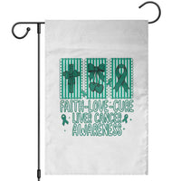 Faith Love And Cure Liver Cancer Awareness Garden Flag Hope Survivor Support