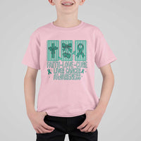 Faith Love And Cure Liver Cancer Awareness T Shirt For Kid Hope Survivor Support