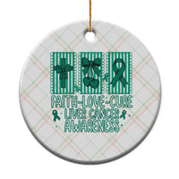 Faith Love And Cure Liver Cancer Awareness Ceramic Ornament Hope Survivor Support