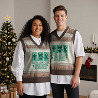 Faith Love And Cure Liver Cancer Awareness V-Neck Knit Sweater Vest Hope Survivor Support