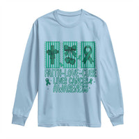 Faith Love And Cure Liver Cancer Awareness Long Sleeve Shirt Hope Survivor Support