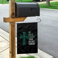 My God Is Stronger Than Bile Duct Cancer Garden Flag Faith Over Fear Support Gift