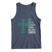 My God Is Stronger Than Bile Duct Cancer Tank Top Faith Over Fear Support Gift