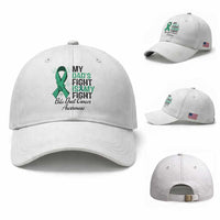 Cholangiocarcinoma Support Warrior Gift Baseball Cap My Dad Fight My Fight
