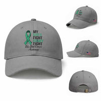 Cholangiocarcinoma Support Warrior Gift Baseball Cap My Dad Fight My Fight