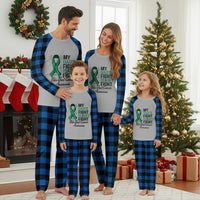 Cholangiocarcinoma Support Warrior Gift Plaid Pajama Set My Dad Fight My Fight