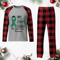 Cholangiocarcinoma Support Warrior Gift Plaid Pajama Set My Dad Fight My Fight