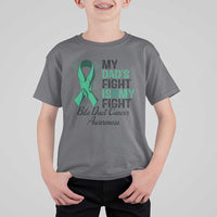 Cholangiocarcinoma Support Warrior Gift T Shirt For Kid My Dad Fight My Fight