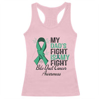 Cholangiocarcinoma Support Warrior Gift Racerback Tank Top My Dad Fight My Fight