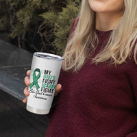 Cholangiocarcinoma Support Warrior Gift Tumbler Cup My Dad Fight My Fight