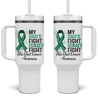 Cholangiocarcinoma Support Warrior Gift Tumbler With Handle My Dad Fight My Fight