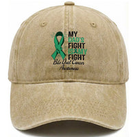Cholangiocarcinoma Support Warrior Gift Washed Cotton Baseball Cap My Dad Fight My Fight