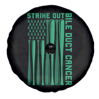 Strike Out Bile Duct Cancer Spare Tire Cover Baseball American Flag Hope Gift