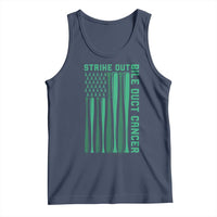 Strike Out Bile Duct Cancer Tank Top Baseball American Flag Hope Gift