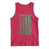 Strike Out Bile Duct Cancer Tank Top Baseball American Flag Hope Gift