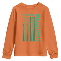 Strike Out Bile Duct Cancer Youth Sweatshirt Baseball American Flag Hope Gift