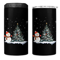 Christmas Snowman 4 in 1 Can Cooler Tumbler Funny Snowmen With Christmas Tree