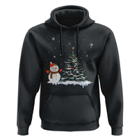 Christmas Snowman Hoodie Funny Snowmen With Christmas Tree - Wonder Print Shop