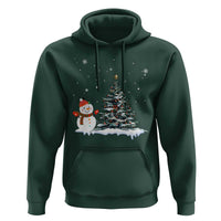 Christmas Snowman Hoodie Funny Snowmen With Christmas Tree - Wonder Print Shop