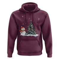 Christmas Snowman Hoodie Funny Snowmen With Christmas Tree - Wonder Print Shop