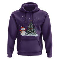 Christmas Snowman Hoodie Funny Snowmen With Christmas Tree - Wonder Print Shop