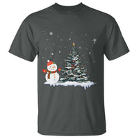 Christmas Snowman T Shirt Funny Snowmen With Christmas Tree - Wonder Print Shop