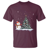 Christmas Snowman T Shirt Funny Snowmen With Christmas Tree - Wonder Print Shop